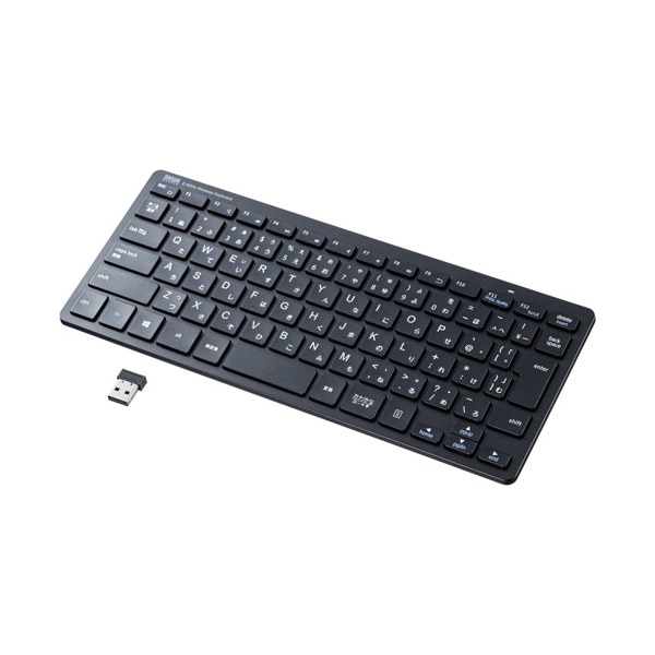 サンワサプライ ワイヤレススリムキーボード テンキーなし ブラック SKB-WL36BK 1個(ご注文単位1個)【直送品】