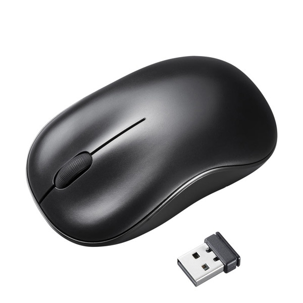 サンワサプライ ワイヤレス ブルーLEDマウス 3ボタン ブラック MA-WB312BK 1個（ご注文単位1個）【直送品】