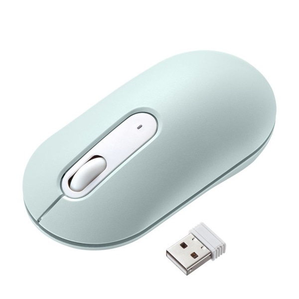 サンワサプライ 静音ワイヤレスマウス グリーン MA-WBS327G 1個(ご注文単位1個)【直送品】