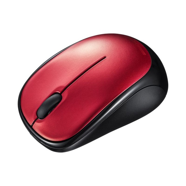 サンワサプライ 静音 Bluetooth ブルーLEDマウス レッド MA-BBS311RN 1個(ご注文単位1個)【直送品】
