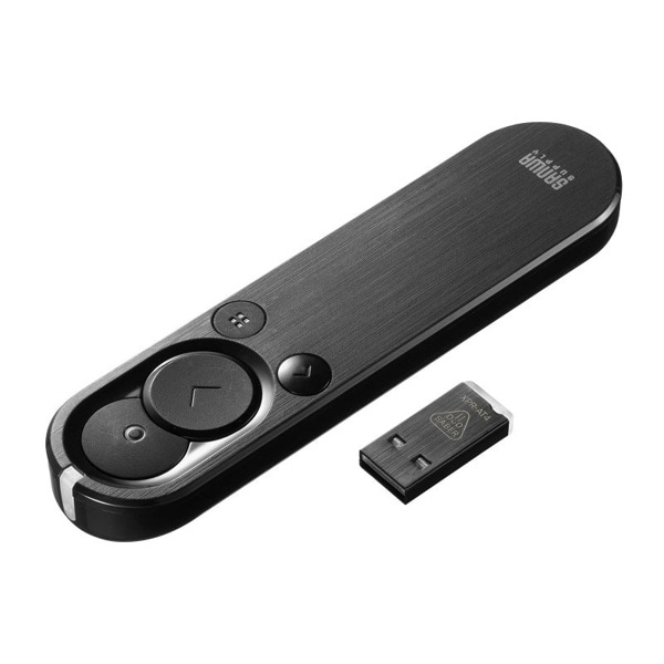 サンワサプライ 2WAYプレゼンター グリーンレーザー・マウス対応 MA-WPR15BK 1個(ご注文単位1個)【直送品】