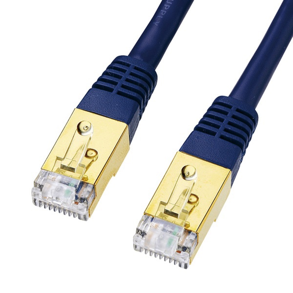 サンワサプライ LANケーブル カテゴリ7 1m ネイビーブルー KB-T7-01NVN 1個（ご注文単位1個）【直送品】