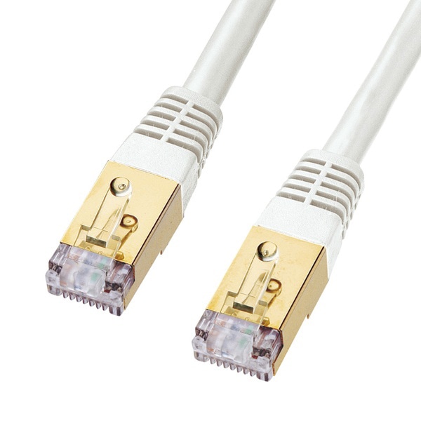 サンワサプライ LANケーブル カテゴリ7 1m ホワイト KB-T7-01WN 1個（ご注文単位1個）【直送品】