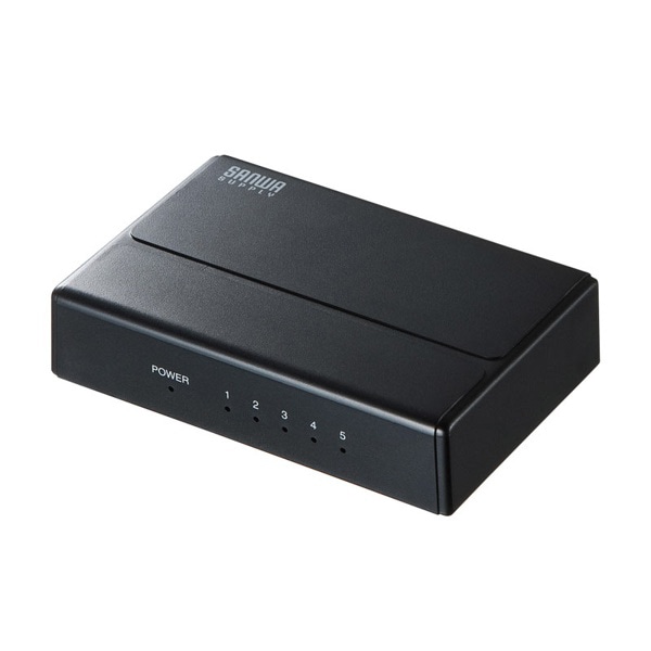 サンワサプライ ギガビット対応スイッチングハブ マグネット付き 5ポート LAN-GIGAP501BK 1個（ご注文単位1個）【直送品】