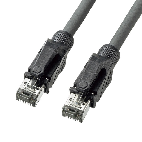 サンワサプライ STP LANケーブル 温度拡張 カテゴリ6A グレー 3m KB-T6ASTP-03GY 1個(ご注文単位1個)【直送品】