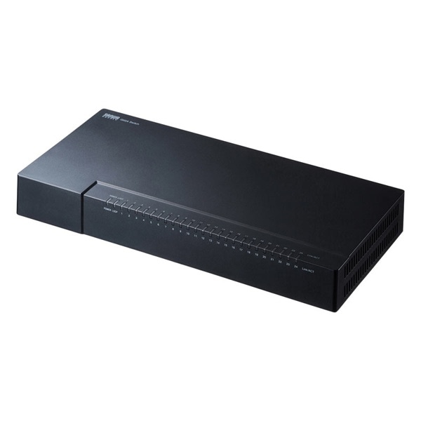 サンワサプライ ギガビット対応スイッチングハブ マグネット付き 24ポート LAN-GIGAP2402BK 1個（ご注文単位1個）【直送品】