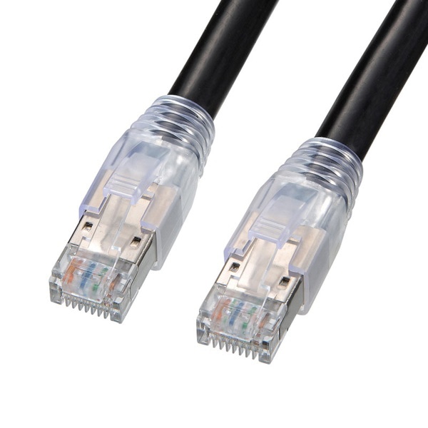 サンワサプライ 屋外用LANケーブル カテゴリ6A 20m ブラック KB-T6AAD-20BK 1個(ご注文単位1個)【直送品】