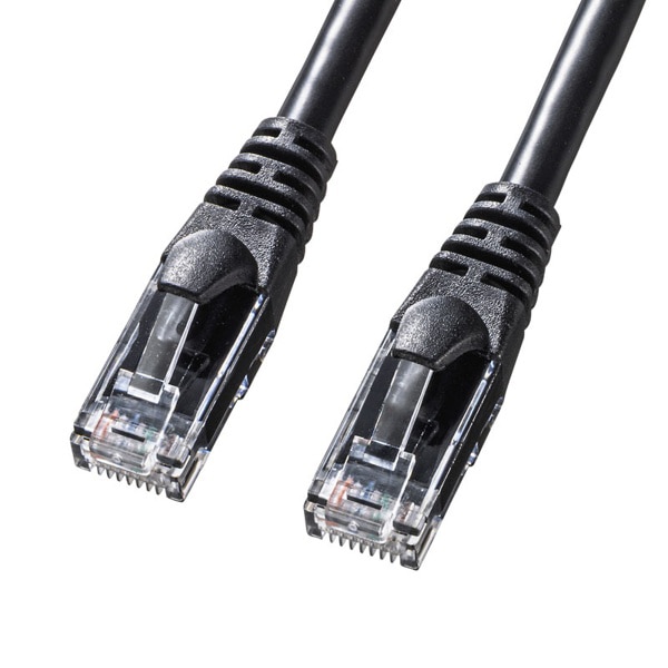 サンワサプライ より線LANケーブル カテゴリ6A 1m ブラック KB-T6AY-01BK 1個(ご注文単位1個)【直送品】