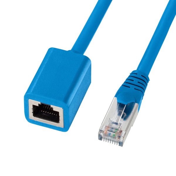 サンワサプライ STP延長LANケーブル カテゴリ6 1m ブルー KB-STP6EX-01BL 1個（ご注文単位1個）【直送品】