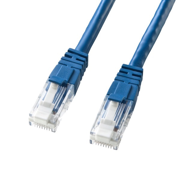サンワサプライ つめ折れ防止LANケーブル カテゴリ6 1m ブルー KB-T6TS-01BLN 1個（ご注文単位1個）【直送品】