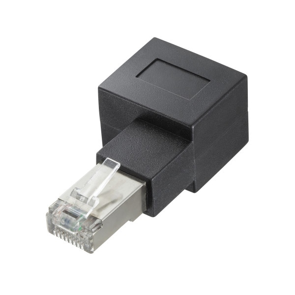 サンワサプライ RJ-45L型変換アダプタ 右出し カテゴリ6A ADT-RJ6A-LR 1個（ご注文単位1個）【直送品】