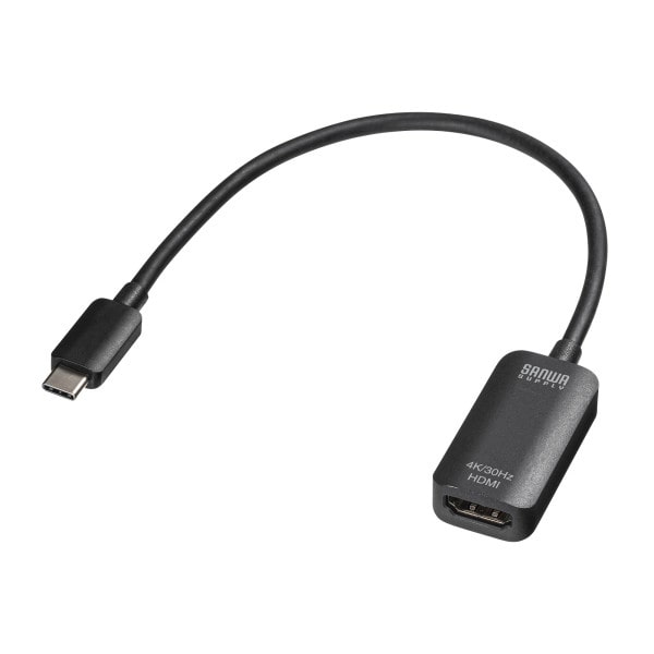 サンワサプライ USB TypeC-HDMI 変換アダプタ 4K／30Hz AD-ALCHD02 1個（ご注文単位1個）【直送品】