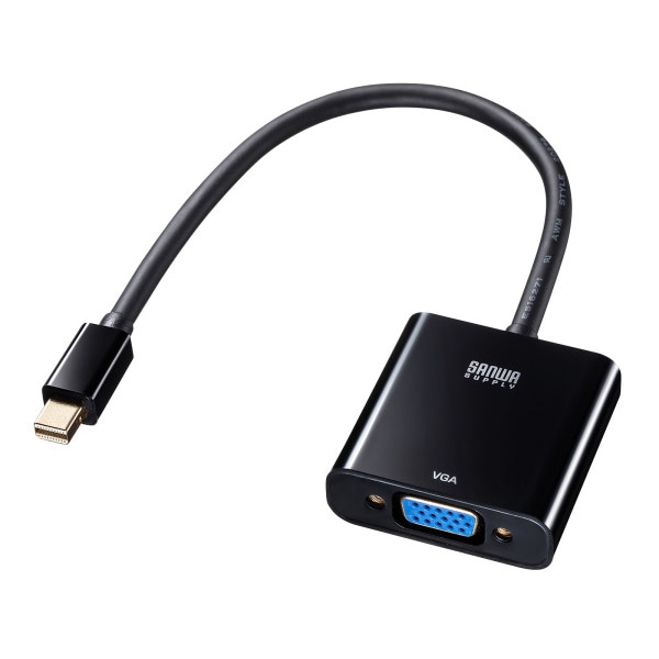 サンワサプライ ミニDisplayPort-VGA 変換アダプタ AD-MDPV02 1個（ご注文単位1個）【直送品】