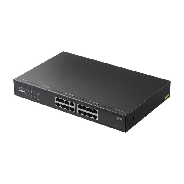 サンワサプライ レイヤー2ギガビット対応 PoEスイッチングハブ LAN-GIGAPOE1601 1個(ご注文単位1個)【直送品】