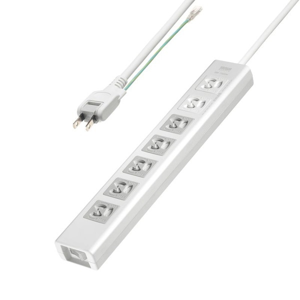 サンワサプライ 抜け止めシャッタータップ 5個口連動集中スイッチ 3P 7個口 3m TAP-F37SH-3KS 1個（ご注文単位1個）【直送品】