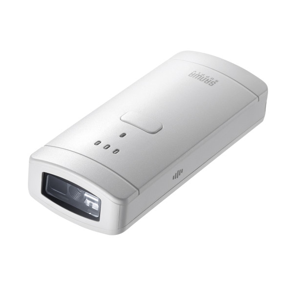 サンワサプライ 2次元バーコードリーダー 抗菌・Bluetooth対応 BCR-BT2D3W 1個（ご注文単位1個）【直送品】