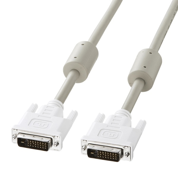 サンワサプライ DVIケーブル デュアルリンク 1m ホワイト KC-DVI-DL1K 1個（ご注文単位1個）【直送品】