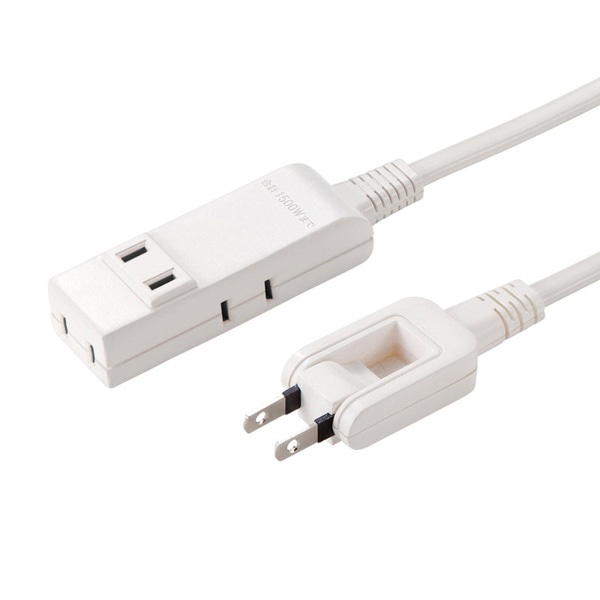 サンワサプライ マイクロタップ 収納式スイングプラグ 4個口 0.5m ホワイト TAP-M805W 1個(ご注文単位1個)【直送品】