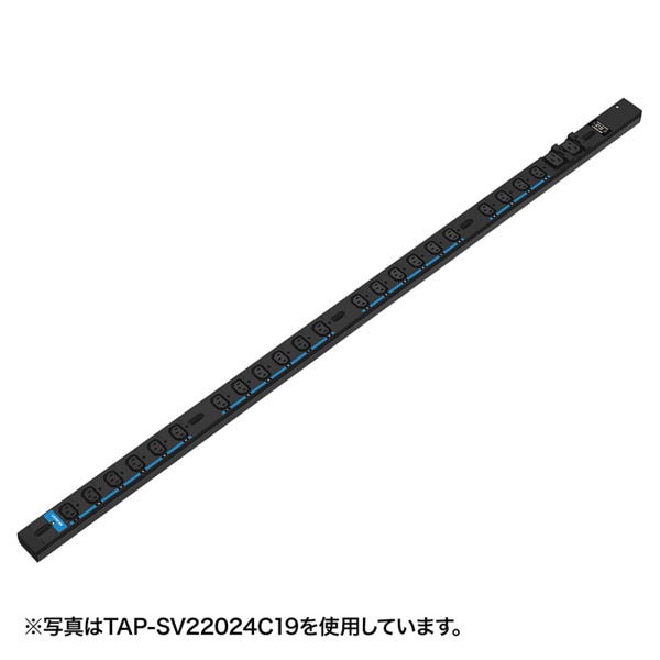 サンワサプライ 19インチサーバーラック用コンセント200V 200V・20A・20個口・3m TAP-SV22020C19 1個(ご注文単位1個)【直送品】