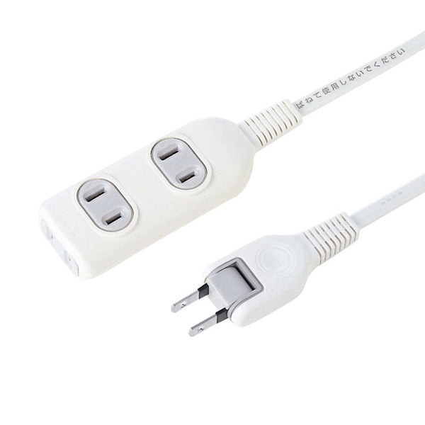 サンワサプライ 電源タップ 2P 3個口 2m TAP-3W2N 1個(ご注文単位1個)【直送品】