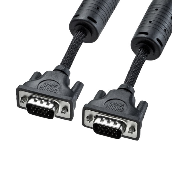 サンワサプライ ナイロンメッシュディスプレイケーブル アナログRGB 3m KC-NMV30K 1個（ご注文単位1個）【直送品】