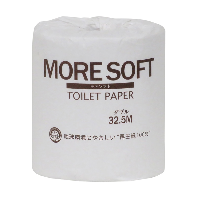イデシギョー トイレットペーパー モアソフト ダブル 1ロール 32.5m 1個(ご注文単位200個)【直送品】
