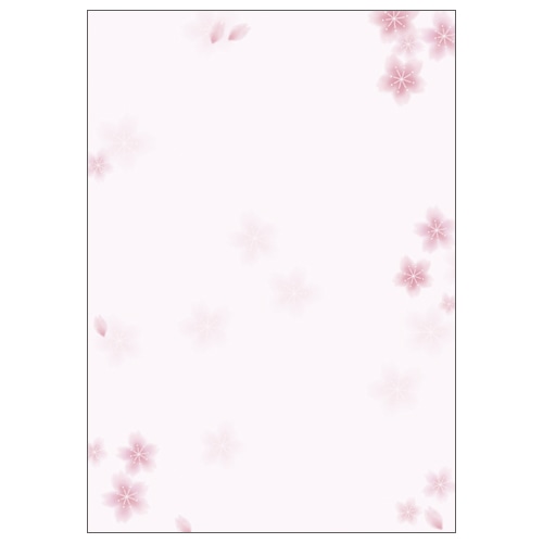 ササガワ 和柄OA用紙　和ごころ A4サイズ　1冊10枚入り 4-1005　桜 1冊（ご注文単位5冊）【直送品】