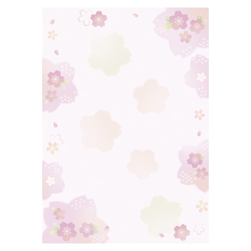 ササガワ 和柄OA用紙　和ごころ A4サイズ　1冊10枚入り 4-1030　彩桜 1冊（ご注文単位5冊）【直送品】