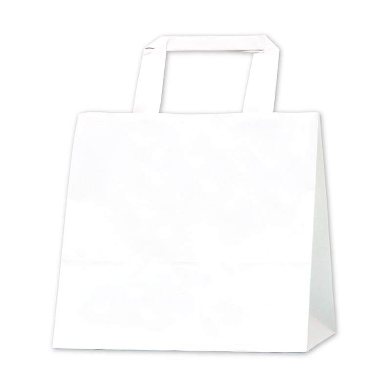 ササガワ 手提げ袋 白無地 220×150×210mm 50枚入 50-5520 1包（ご注文単位1包）【直送品】
