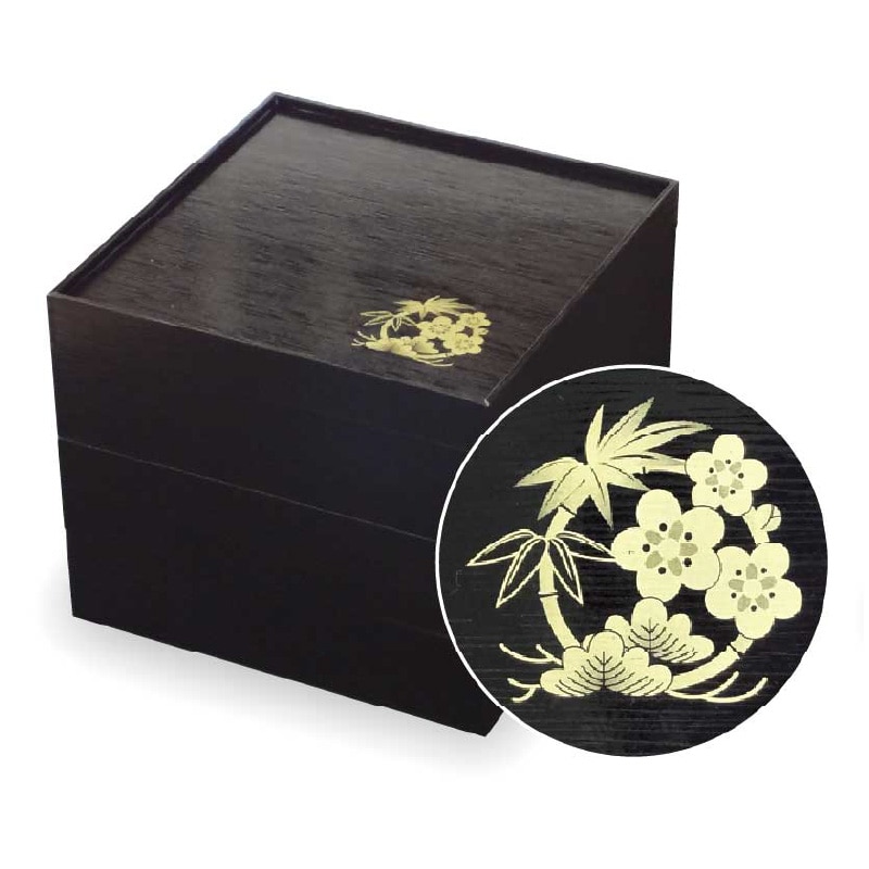 大黒工業 V-BOX 6.5寸 松竹梅(金ボール付) 三段 1個/袋（ご注文単位1袋)【直送品】