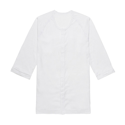 らくらく前開き ワンタッチ肌着 紳士用 7505-1 L 7分袖 1枚(ご注文単位1枚)【直送品】