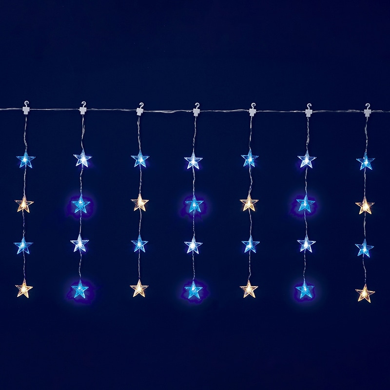 フローレックス LED スターカーテン 20連 ジュエルカラー KT-3773 1個(ご注文単位1個)【直送品】
