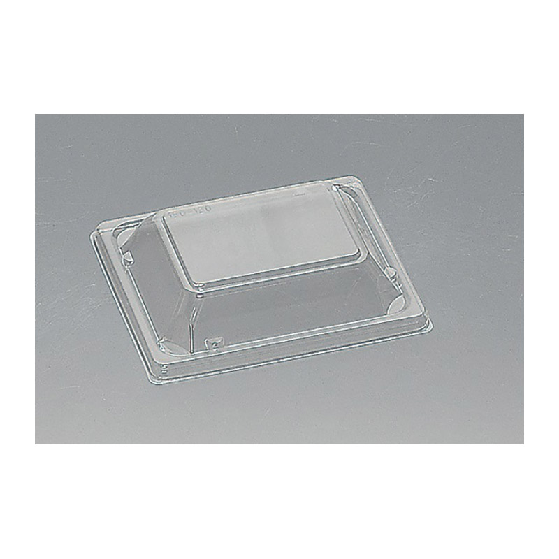 福助工業 寿司容器 豊皿 蓋 150-120F 50枚/束(ご注文単位24束)【直送品】