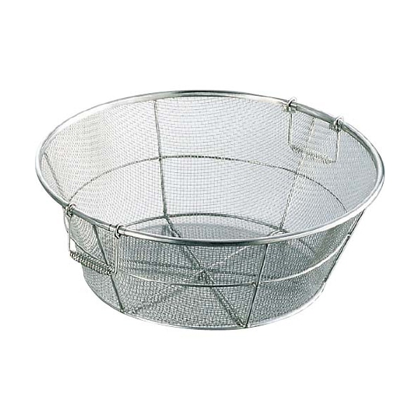 BK 18-8 手付 揚ザル 荒目(5メッシュ)60cm 1個(ご注文単位1個)【直送品】