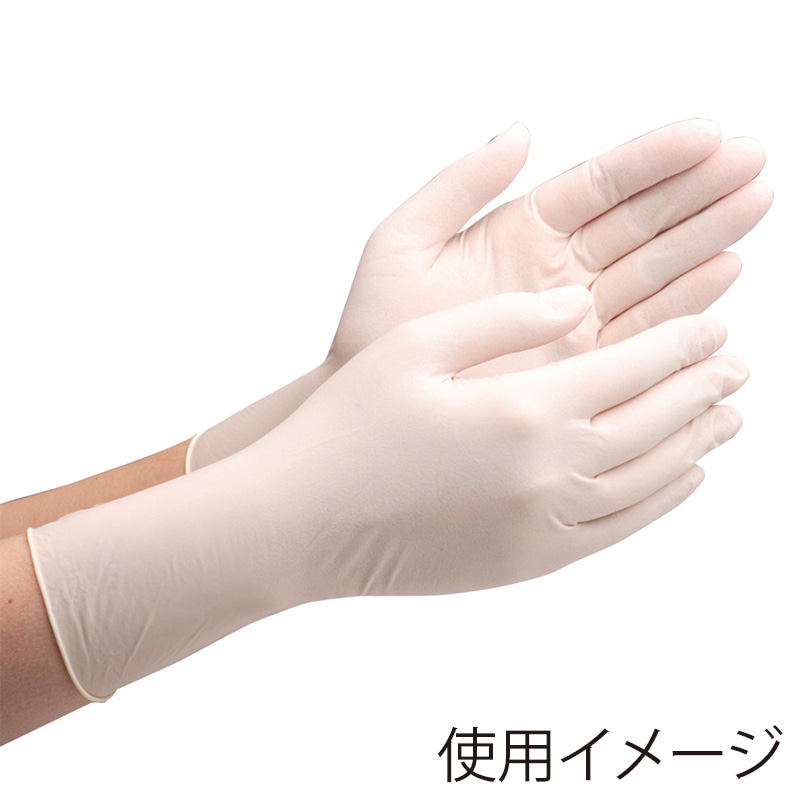 ミドリ安全 天然ゴム手袋 粉なし ベルテ610N L ホワイト 100枚入 4049168030 1箱(ご注文単位1箱)【直送品】