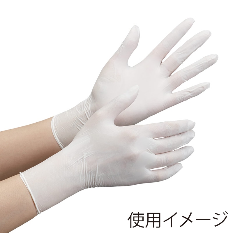 ミドリ安全 ニトリル手袋 薄手 粉なし ベルテ711N LL ホワイト 100枚入 4049168440 1箱（ご注文単位1箱）【直送品】