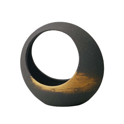クレイ フラワーベース アケボノ ブラック 155-058-891 1個(ご注文単位1個)【直送品】