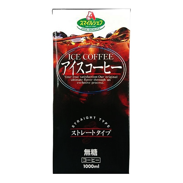トーホー スマイルシェフ　アイスコーヒー　無糖 1L 常温 1本※軽（ご注文単位1本）※注文上限数12まで【直送品】