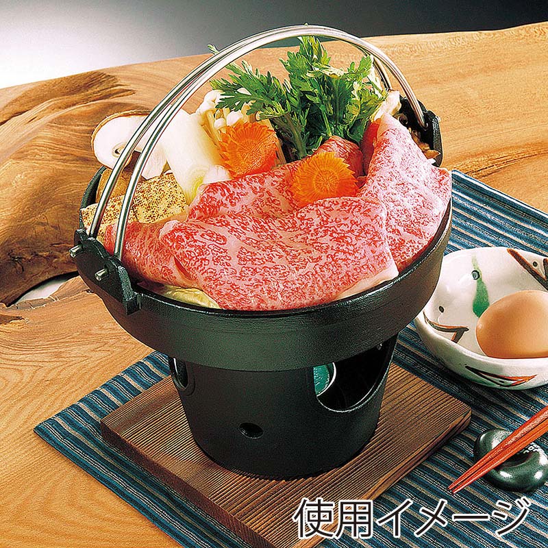 ヤマコー すきやき鍋 つる付 1人用 21494 1個(ご注文単位1個)【直送品】