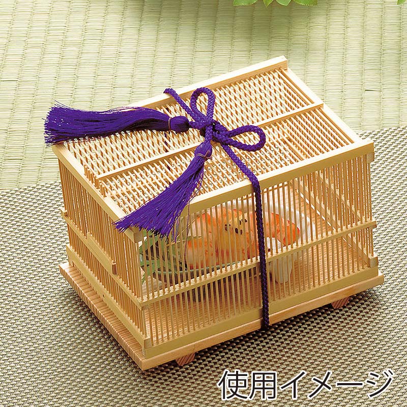 ヤマコー 竹虫かご 木曽杉台付 23442 1個(ご注文単位1個)【直送品】