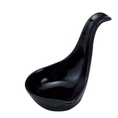 ヤマコー レンゲ型珍味入 黒 26468 1個(ご注文単位1個)【直送品】