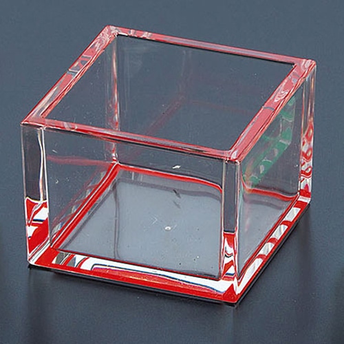 ヤマコー ミニクリア桝 赤 26982 1個(ご注文単位1個)【直送品】