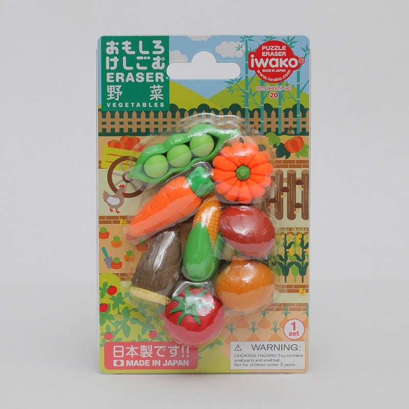 イワコー ブリスターパック消しゴム 野菜 ER-BRI023 1個（ご注文単位10個）【直送品】