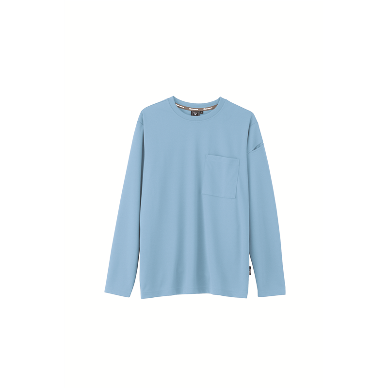 ジーベック 男女兼用 長袖Tシャツ S サックス 6043 1枚（ご注文単位1枚）【直送品】