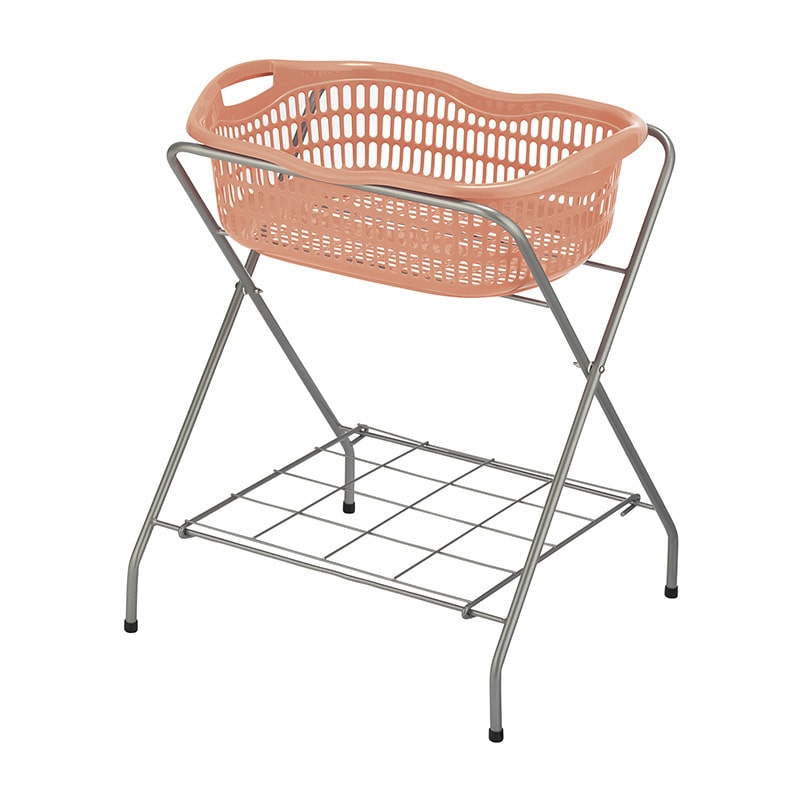 マツヨシ SN脱衣カゴ 1段 SN-BK02PO ペールオレンジ 1個(ご注文単位1個)【直送品】