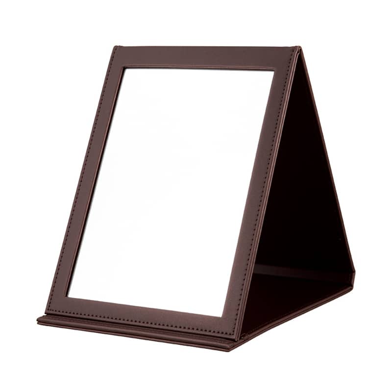 シンビ デスクミラー 小珠紋柄 ブラウン DESK-MIRROR-5 1個（ご注文単位1個）【直送品】