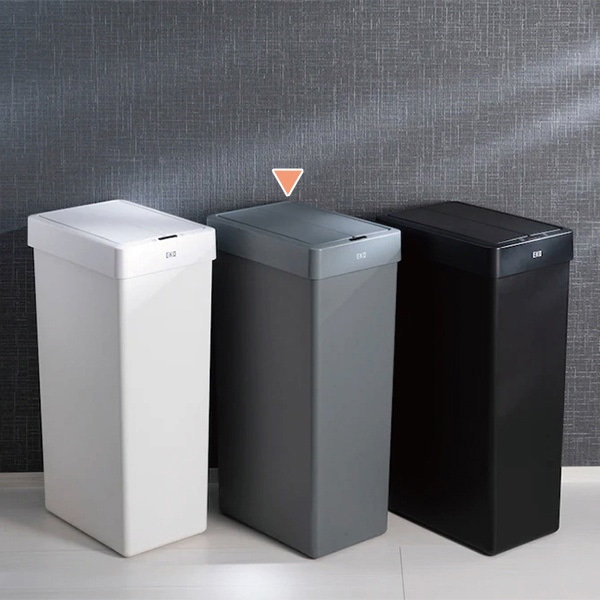 EKO JAPAN 自動開閉ゴミ箱 エックスウィング ライト センサービン 30L グレー EK6277P-30L-GR 1台(ご注文単位1台)【直送品】