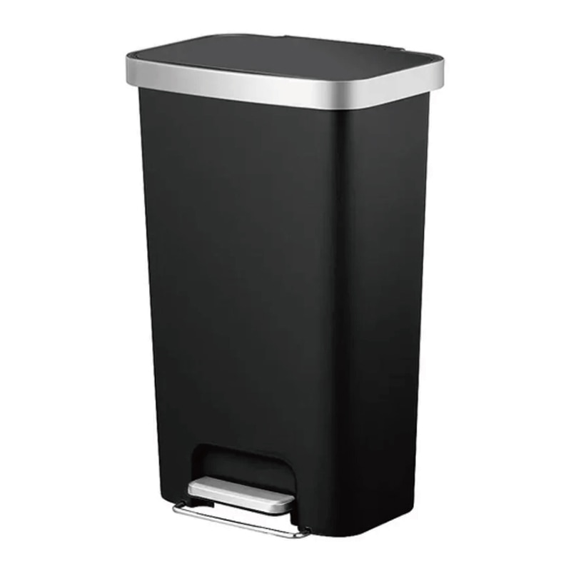EKO JAPAN ペダル式ゴミ箱 ハナ ステップビン 45L ブラック EK6266-45L-BL 1台(ご注文単位1台)【直送品】