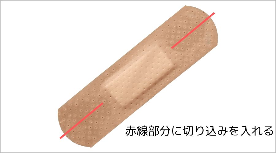 爪の根元に貼る場合
